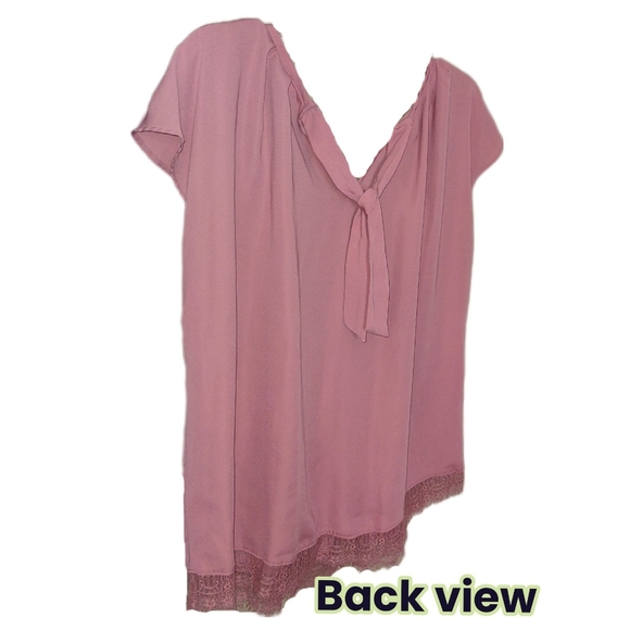 Mauve Pink Slit-Sleeve Blouse - Picture 5 of 13